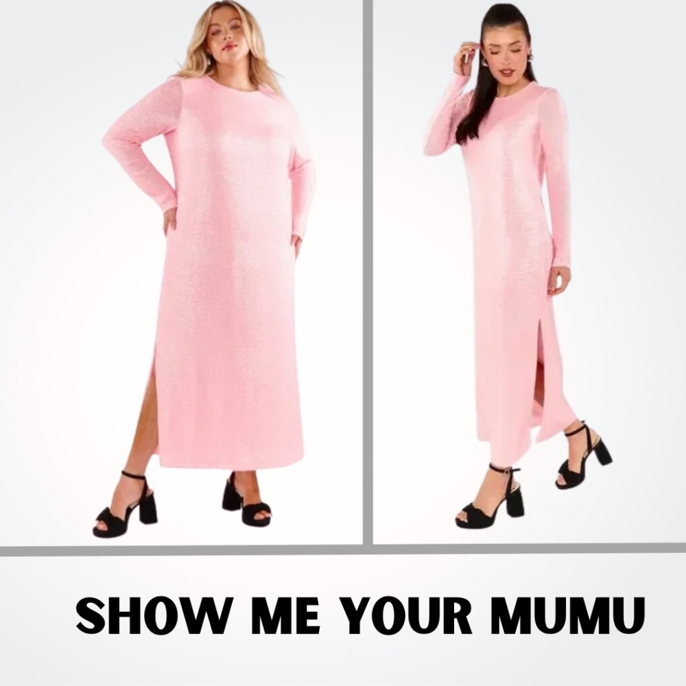 NEW Show Me Your Mumu Women's Maddison Maxi Dress Pink Sequin Size XXL Cocktail